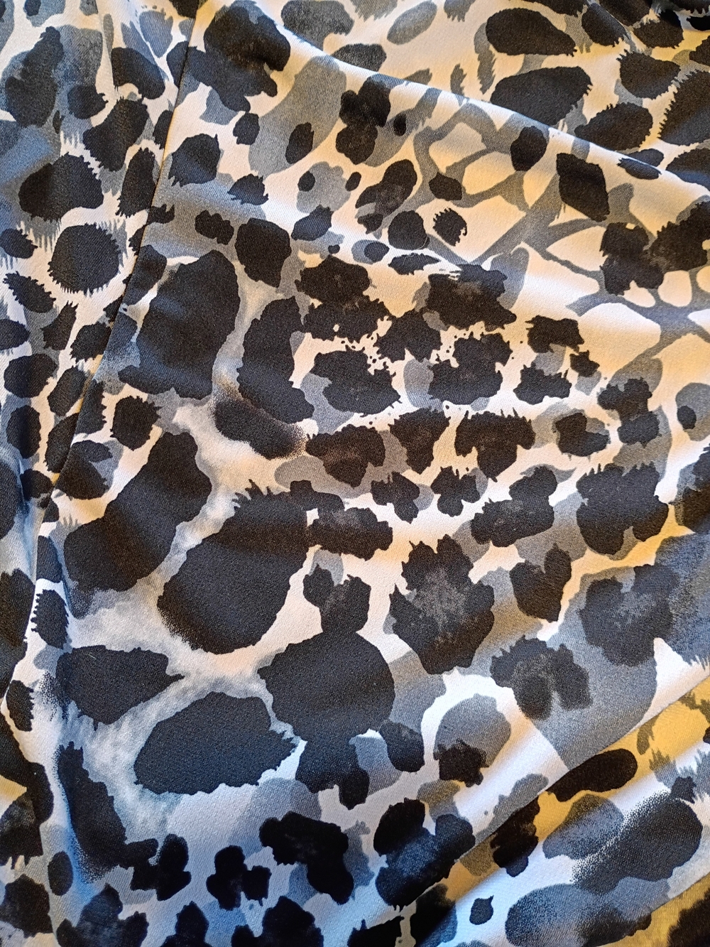 Avenue Black & White Animal Print Wrap Dress - Picture 6 of 6